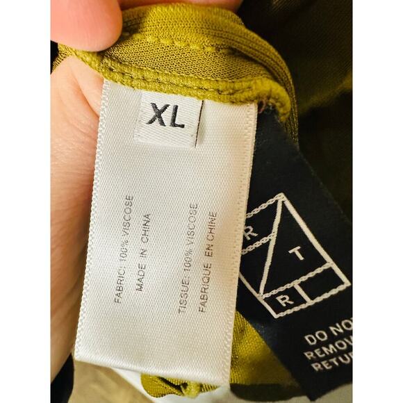 PROENZA SCHOULER WHITE LABEL Army Green Sleeveless Collared Button Front Top XL - Picture 11 of 11